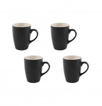 Tasse 4er Set Black Matt