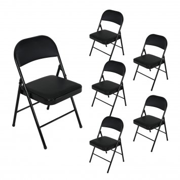 Klappstühle 6er Set Wedigo Schwarz