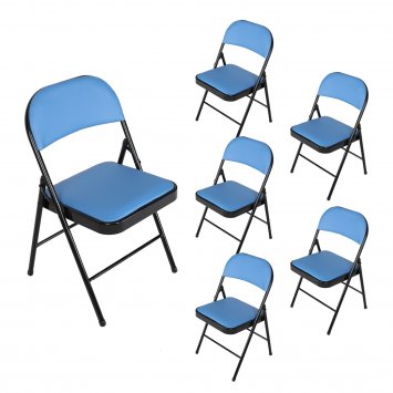 Klappstühle 6er Set Wedigo Blau