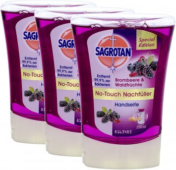 Sagrotan No Touch Nachfüller Brombeere und Waldfrüchte 250ml 3er Pack