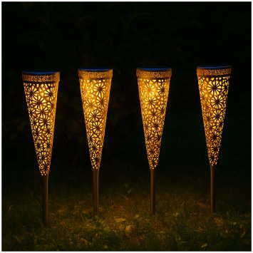 Solarlaterne Petal, 4er Set Luna