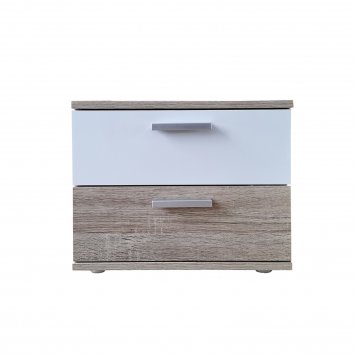 Nachtschrank Sonoma Weiß Nina