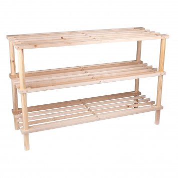 Schuhregal Kiefernholz 3 Ebenen