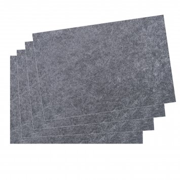 Platzdecken-Set, 4-teilig Filz hellgrau