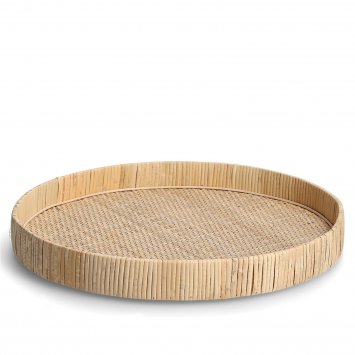 Dekotablett Rattan rund