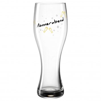 Weizenbierglas 500 ml 'Männerabend' PRESENTE