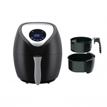 Heißluftfritteuse Digital 3,6 Liter 1400 W Schwarz