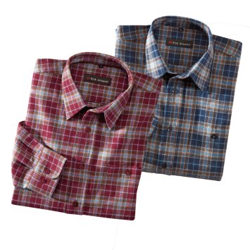 Baumwoll-Flanellhemd Doppelpack