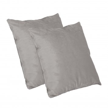 Kissen Nathalie Unifarben 2er-Set Grau