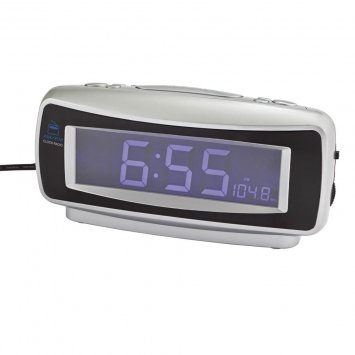 Radiowecker mit blauem Display