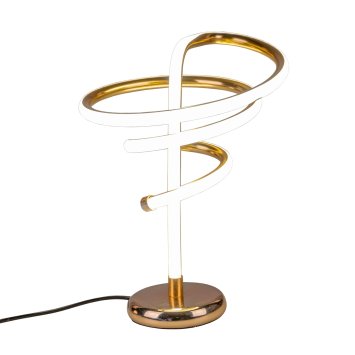 LED Tischlampe Spirale aus Metall Gold