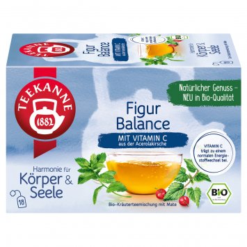 Teekanne Bio Figur Balance aus Brennnesselkraut und Pfefferminze 18 Beutel