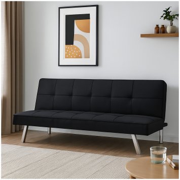 Klappsofa Schwarz Milena