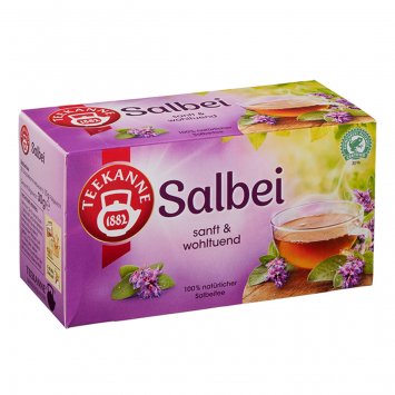 Teekanne Salbei natürlicher Salbeitee 20 Doppelkammerbeutel 30g