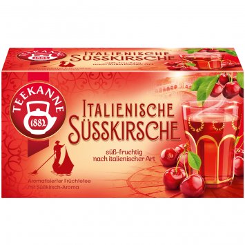 Teekanne Italienische Süsskirsche fruchtig süßer Früchtetee 55g