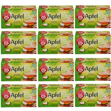 Teekanne Apfel Apfelteemischung fruchtig mit Vitamin C 60g 12er Pack