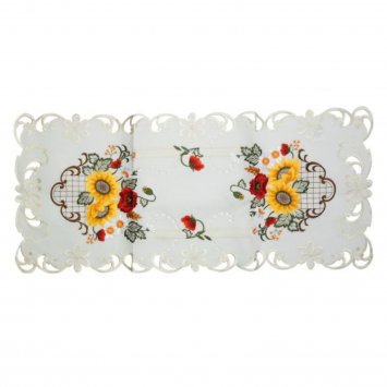 Tischläufer 40 x 90 cm Sonnenblumen und Mohn