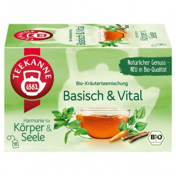 Teekanne Bio Basisch & Vital Kräuterteemischung 18 Beutel