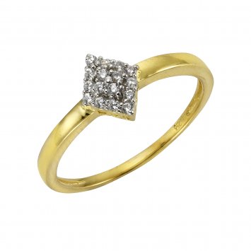 Ring 375 Gelb Zirkonia