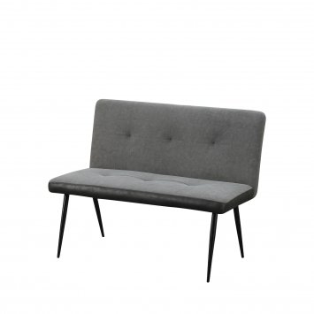 2-Sitzer Bank Anthrazit/Grau Joschka