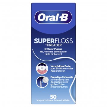Oral B starke Zahnseide SuperFloss mit Minzgeschmack 50 Fäden