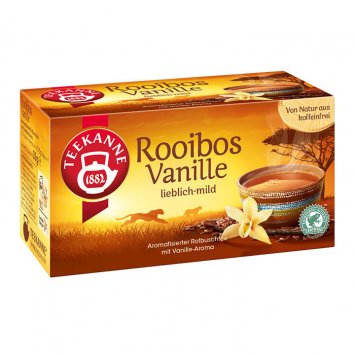 Teekanne Rooibos Vanille Tee aromatisiert mit Vanillearoma 35g