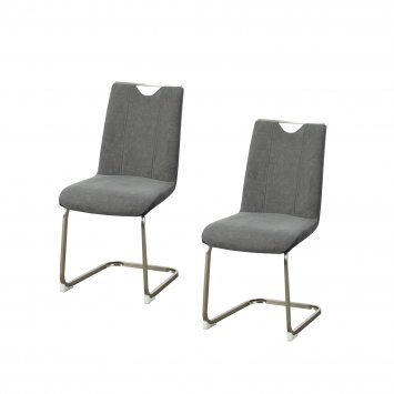 Schwingstuhl Antikanthrazit/Grau 2er Set Emrys