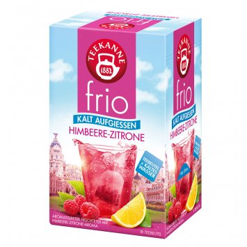 Teekanne frio Himbeere Zitrone Früchtetee kalt aufgießen 45g