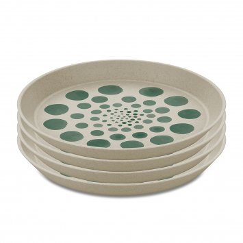 Kleiner Teller 20,5 cm 4er-Set CONNECT PLATE MONSTERA DOTS