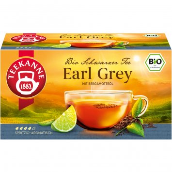 Teekanne Bio Earl Grey Schwarzer Tee spritzig aromatisch 35g
