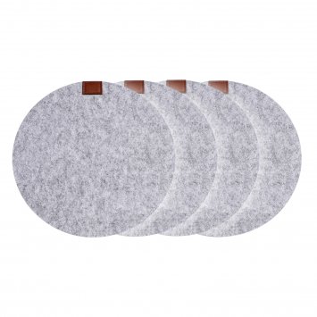 Platzset 4-teilig Filz rund