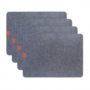 Platzset 4-teilig Filz eckig