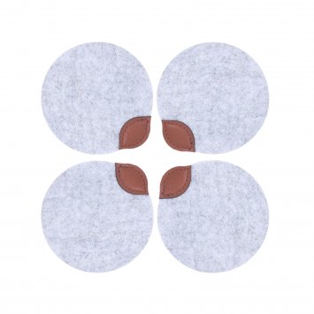 Glasuntersetzer 4er-Set Filz rund