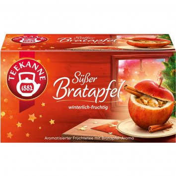 Teekanne süßer Bratapfel winterlich fruchtiger Früchtetee 50g