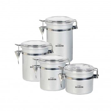 Vorratsdosen 4er-Set Metallic