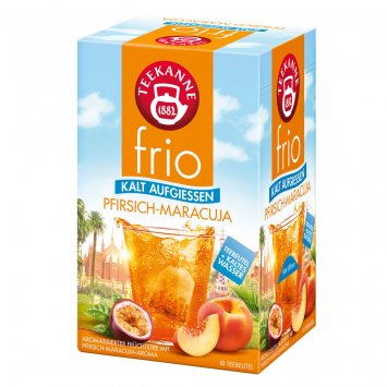 Teekanne frio Pfirsich Maracuja 18 Teebeutel zum kalt aufgiessen 45g