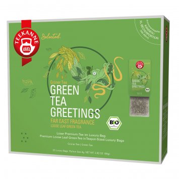 Teekanne Bio Green Tea Greetings Luxurx Bag 20 Beutel