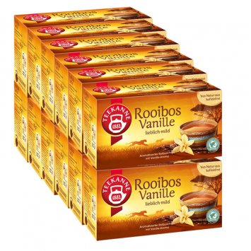Teekanne Rooibos Vanille Tee aromatisiert mit Vanillearoma 12er Pack