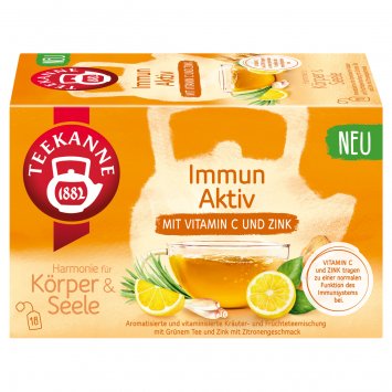 Teekanne Immun Aktiv Mischung aus Kräutern und Früchten 18 Beutel