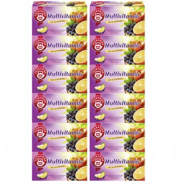 Teekanne Multivitamin mit 10 Vitaminen erlesene Früchten 60g 12er Pack