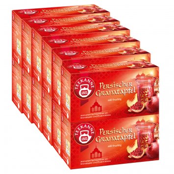 Teekanne Persischer Granatapfel süss fruchtig Früchtetee 45g 12er Pack