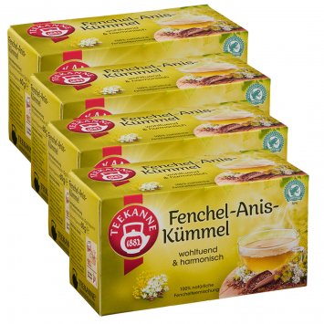 Teekanne Fenchel Anis und Kümmel aromatisch und würzig 60g 4er Pack