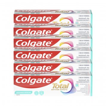 Colgate Total Plus Zahnpasta Rundumschutz gesunde Frische 75 ml 6er Pack
