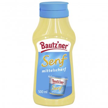 Bautzner Senf mittelscharf cremig wuerzig ideal fuer die Kueche 500ml