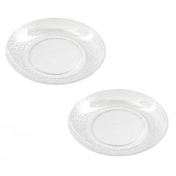 Teller Ø 27 cm 2er Set Kunststoff mit Blaseneffekt
