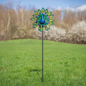 Solar-LED-Windrad „Pfau”