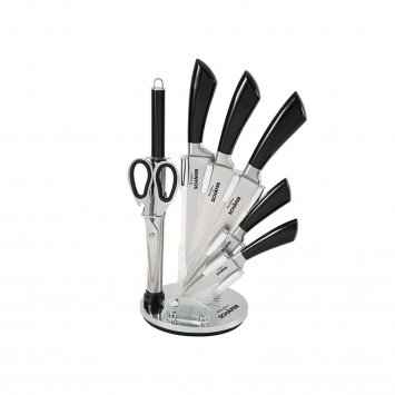 Messerblock 8 teiliges Set Metallic Black