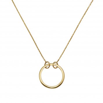 Halskette Gold 375 45/42cm lang Kreis Motiv