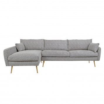 Ecksofa Antonius Webstoff Grau links