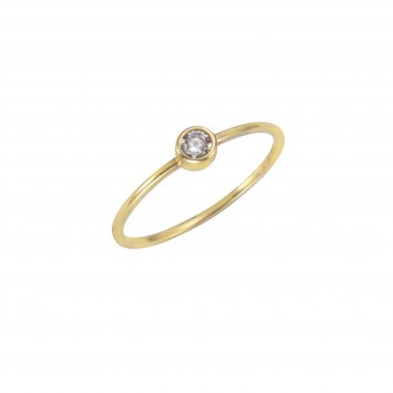 Ring 375/- Gelbgold Zirkonia weiß